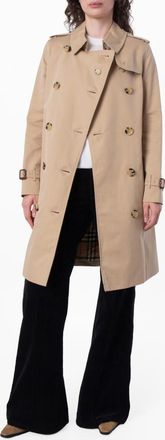 Burberry The Kensington Mid-Length Trench Coat, Brand Size 2 ( US Size 0 )