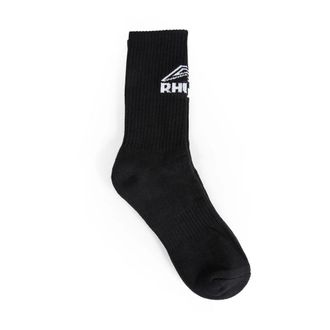 Rhude Ondergoed, Heren, Zwart, ONE Size, Katoen, Footy Logo Sock