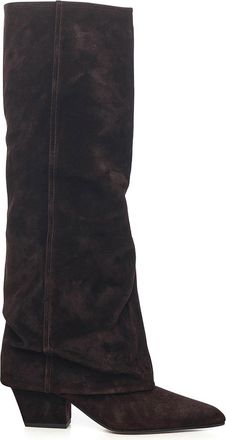 PARIS TEXAS Jane Fold Suede Boots