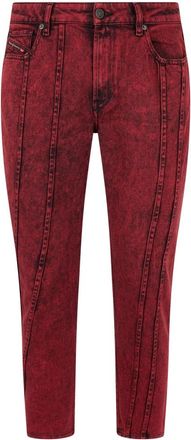 Diesel Skinny Jeans - Heren - Cropped Jeans - Rood - W28 - Katoen - Jeans