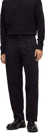 HUGO BOSS Mens Tulsa Solid Patterned Straight Chinos in Black - Size 36W/32L