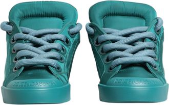 Dolce & Gabbana Teal Portofino Men Low Top Sneakers Mens Shoes