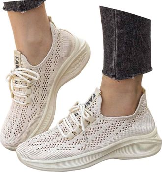 Generic 2026 Running Shoes Fashion Sneakers Breathable Mesh Casual Lightweight Comfort Walking for Daily Wear (Beige, 4.5)