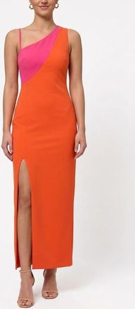 Rachel Roy Devin One Shoulder Maxi Dress in Red Pink Combo at Nordstrom, Size X-Large