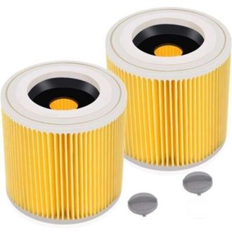 OEM Paquete De 2 Filtros De Cartucho Para K&auml;rcher Wd3 Premium, Wd2, Wd3, Wd3p, Mv2, Mv3 - Filtro Wd3 - Filtro De Repuesto Para Aspiradora K&auml;rcher 6.414-55