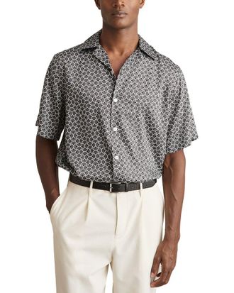 Reiss Barella Geo Wave Print Shirt