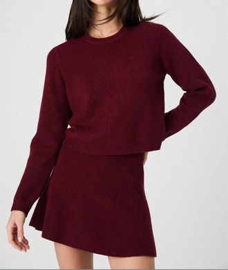 French Connection Vhari Knit Classic Pullover Sweater In Cabernet