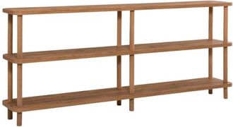 Dmora Dmora - Estante Para Libros Fulgence, Estante De Oficina, Porta Libros M&oacute;vil, Biblioteca, 180x35 H75 Cm, Roble