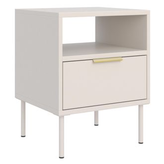 Selsey Selsey Vena - Comodino Con Cassetto E Vano, Cashmere, 45 Cm