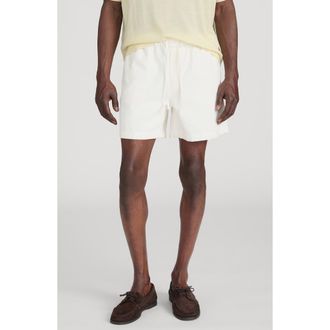 Frame Denim Cotton Canvas Drawstring Shorts in Off White at Nordstrom, Size Xx-Large