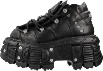 New Rock M-Tank 106-C2 - Heren - Veterlaarzen - Zwart - 40 EU - Leer - Schoenen