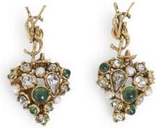 Saint Laurent Gold Cassandre Drop Earrings