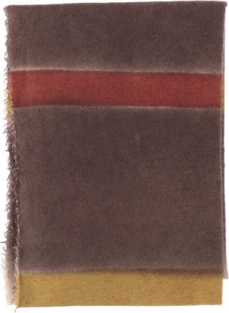 Faliero Sarti Fringed Cashmere-Silk Scarf With Eros Pattern