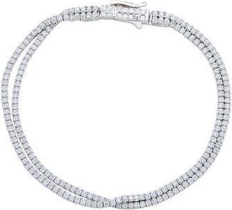 Suzy Levian Double Strand Pav&eacute; Bracelet in White at Nordstrom Rack