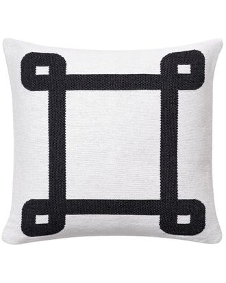 Brooks Brothers Geo Border Decorative Cotton Pillow