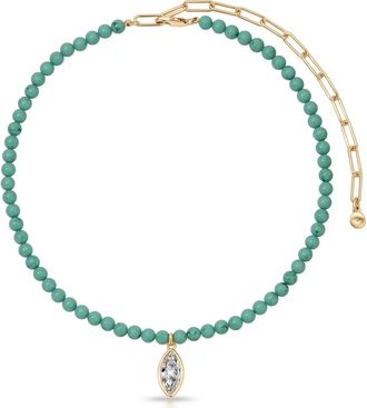 Ettika Marquise Beaded Necklace in Turquoise at Nordstrom