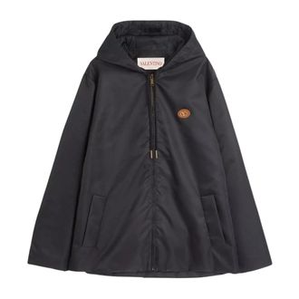 Valentino Jassen, Heren, Blauw, L, Polyester, Vlogo Signature Lichtgewicht Jas