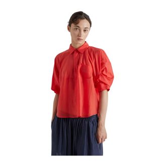 Meimeij Mujer, Blusas y Camisas, Rojo, Talla: M