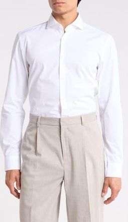 BOSS Kason Slim Fit Dress Shirt in Open White at Nordstrom Rack, Size 17.5