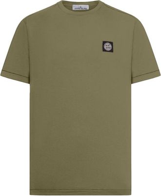 Stone Island Green Crew Neck Logo T-shirt