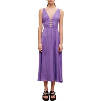 Maje Ryala Midi Dress in Purple at Nordstrom Rack, Size 4 (Fits Like 10 Us) / 42 Eu