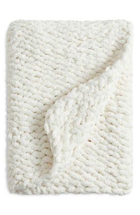 Sunday Citizen Snug Loose Knit Throw Blanket in Off White at Nordstrom