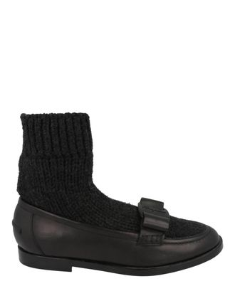 Ferragamo Womens Vivaldo Sock Loafers In Nero