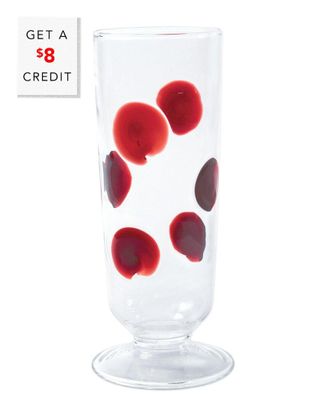 Vietri Vietri Drop Red Champagne Glass With $10 Credit