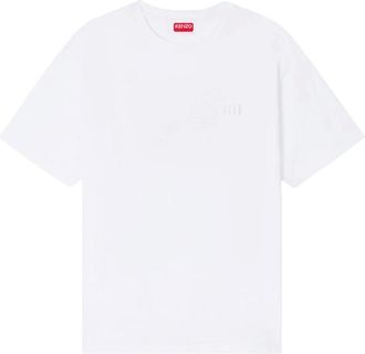 Kenzo T-shirt in Cotone Ricamato Boke Flower 2.0 - - Tops - Uomo - Bianco - S