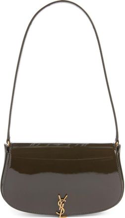 Saint Laurent Mini Voltaire Patent Leather Shoulder Bag in Vineyard Green at Nordstrom