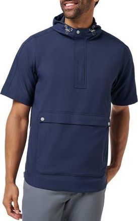Travis Mathew Sport Mode Short Sleeve Hoodie in Navy at Nordstrom Rack, Size X-Large