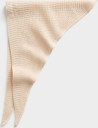 Simons Womens Openwork knit triangular scarf