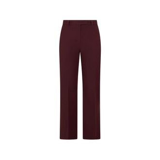 Max Mara Umanita Slim Trousers - Trousers - Mujer - Rojo - S