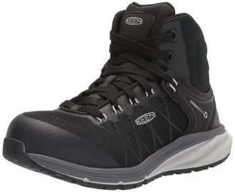 Keen Womens Mid Composite Toe Industrial Sneaker Boot, Vapor/Black, 9 Wide