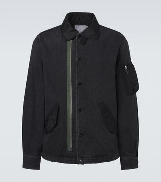 sacai Chaqueta en denim con sarga