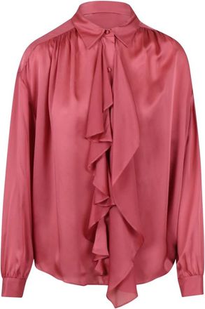 Ulla Johnson Gesture Zijden Blouse - Dames - Blouses - Roze - XS - Satijn - Overhemden