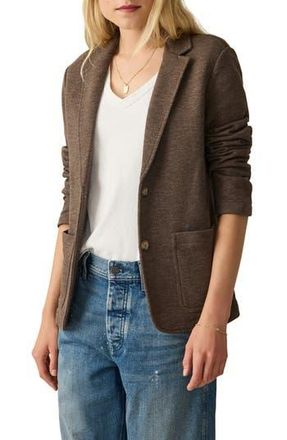 Faherty Inlet Cotton Blend Knit Blazer in Deep Brown Heather at Nordstrom Rack, Size Medium