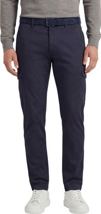 Gardeur Pantalon donkerblauw effen katoen