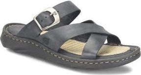 B&oslash;rn Salas Slide Sandal in Black Leather at Nordstrom Rack, Size 11