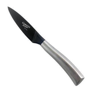 Gibson Home Opus 3.5 Inch. Stainless Steel Paring Knife with Black Blade in Silver at Nordstrom