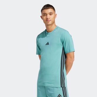 adidas T-Shirt ADIDAS SPORTSWEAR M 3S SJ T, Herren, Gr. 3XL, schwarz (powder teal, schwarz), Obermaterial: 100% Baumwolle, normal, Rundhals, Shirts T-Shirt, 