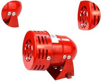 OEM Sirena De Alarma Exterior Potente De 220 V, Sirena De Bocina Met&aacute;lica Cableada Con Motor Rojo De 120 Db Para Uso Industrial Y Marino, Alarma Ruikaluck