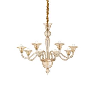 Netlighting Brigitta 8 Light Pendant Light Amber E14