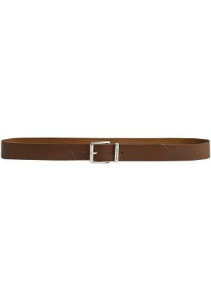 GANT LOGO LEATHER BELT mit silberner Schnalle, Dornschliesse, 100% Echt Leder, Langlebig