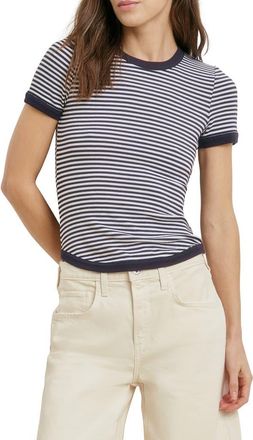 Favorite Daughter The Foundation Stripe T-Shirt in Navy/White Stripe at Nordstrom, Size X-Small