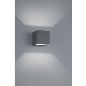 Trio Aplique Cubo Antracita Doble Led Light Adaja Ip54 Lighting