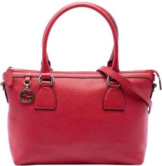 Gucci Pre-owned Satchel - Dames - Vintage Handtas - Rood - ONE Size - Leer - Vintage