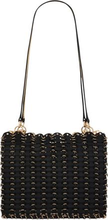 Paco Rabanne Black Gold 1969 Flip Reversible Leather Shoulder Bag