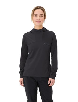 Vaude Kapuzensweatshirt VAUDE WOMENS QIMSA HOODY, Damen, Gr. 34, schwarz, Obermaterial: 89% Polyester, 11% Elasthan, Sweatshirts Kapuzensweatshirt