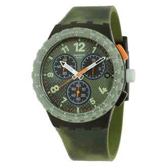 Swatch Midday Camo Chronograph Quartz Green Dial Watch SUSB423